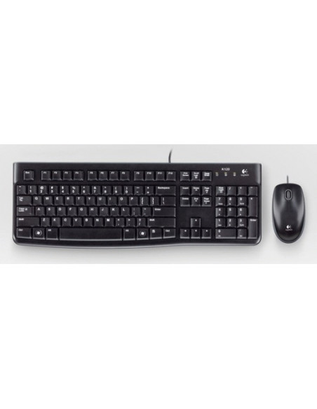 Logitech Desktop MK120 tastiera Mouse incluso USB QWERTZ Tedesco Nero