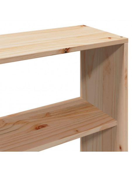 Letto Libreria senza Materasso 200x200 cm in Legno Massello
