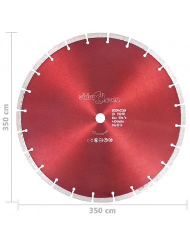 Disco da Taglio Diamantato in Acciaio 350 mm