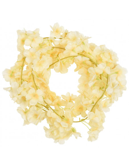 Ghirlande Fiori Artificiali 6 pz Champagne 180cm