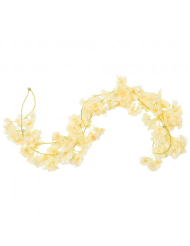 Ghirlande Fiori Artificiali 6 pz Champagne 180cm