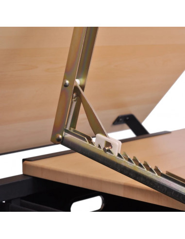 Tavolo inclinabile con due cassetti tavolo da disegno con sgabello