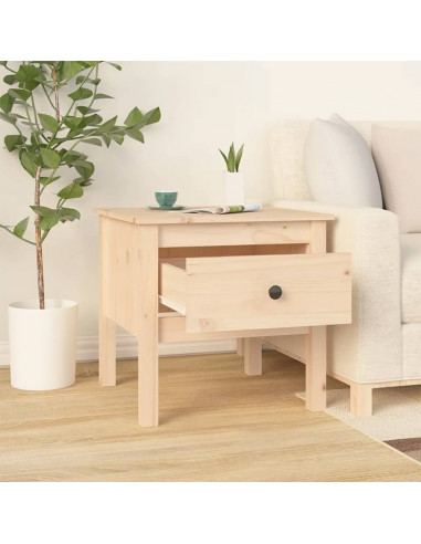 Tavolino 50x50x49 cm Legno Massello di Pino