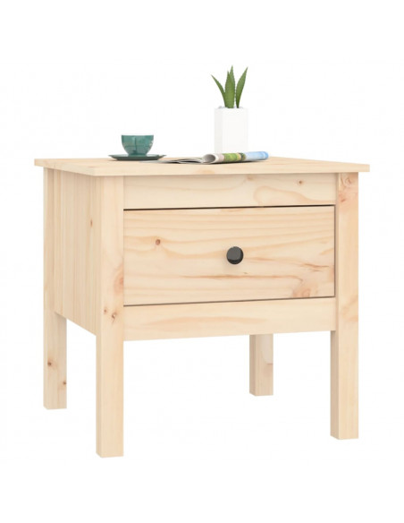Tavolino 50x50x49 cm Legno Massello di Pino