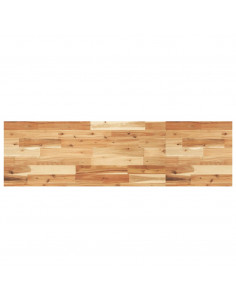 Ripiano a Parete 120x40x4cm Legno Massello Acacia Rifinito Olio 2