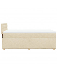 Giroletto a Molle con Materasso Crema 80x200 cm inTessuto 2