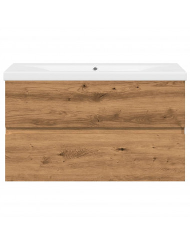 Mobile Bagno Lavabo Integrato Rovere Artigianale 81x39,5x49 cm