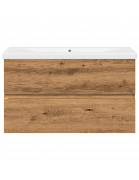 Mobile Bagno Lavabo Integrato Rovere Artigianale 81x39,5x49 cm
