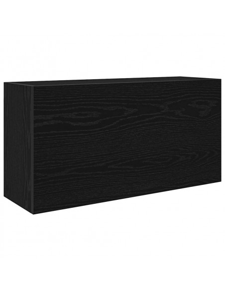Mobile da Bagno a Parete Nero 80x25x40 cm in Truciolato