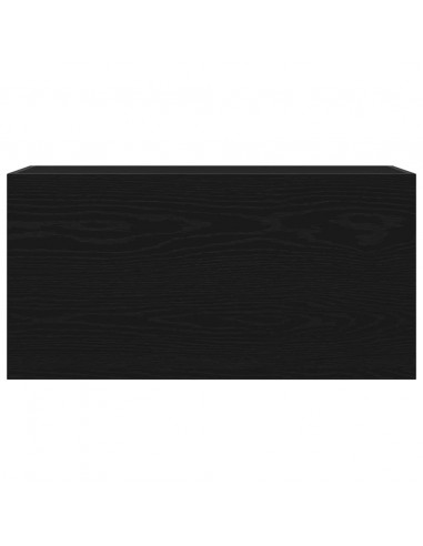Mobile da Bagno a Parete Nero 80x25x40 cm in Truciolato