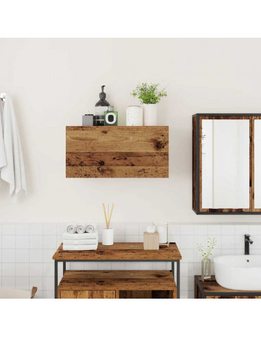 Mobile da Bagno Legno Antico 60x25x30 cm in Legno Multistrato