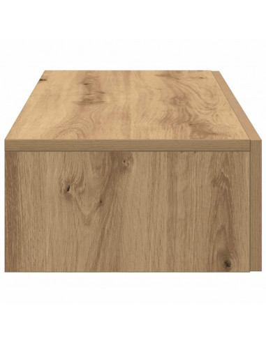 Scaffale a Parete con Cassetti Rovere 80x33x17 cm in Truciolato