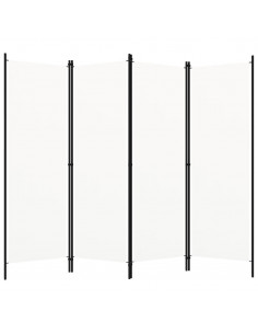 Paravento a 5 Pannelli Bianco 200x180 cm 2