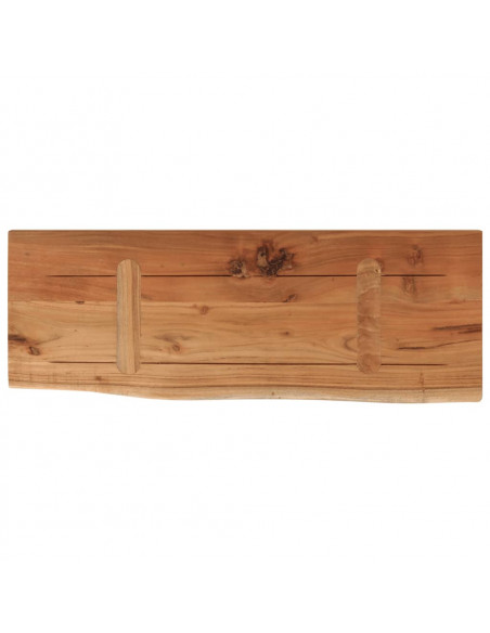 Mensola a Muro 70x30x2,5cm Rettangolare Legno Acacia Bordi Vivi