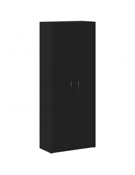 Schedario Nero 60x32x153 cm in Truciolato