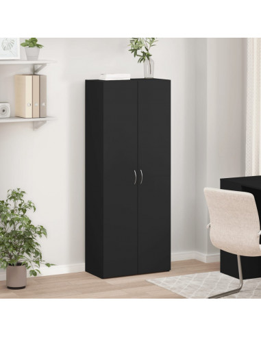 Schedario Nero 60x32x153 cm in Truciolato