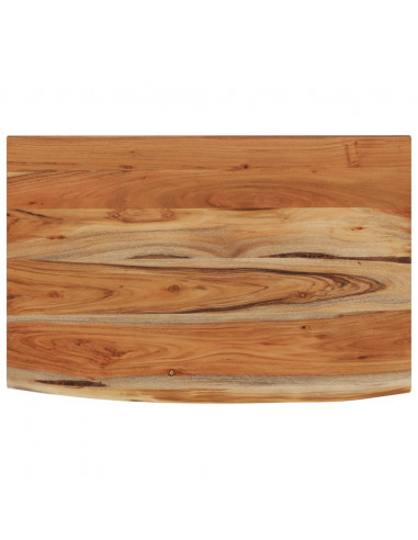 Mensola a Muro 60x40x2,5cm Rettangolare Legno Acacia Bordi Vivi