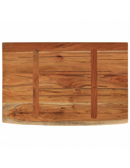 Mensola a Muro 60x40x2,5cm Rettangolare Legno Acacia Bordi Vivi