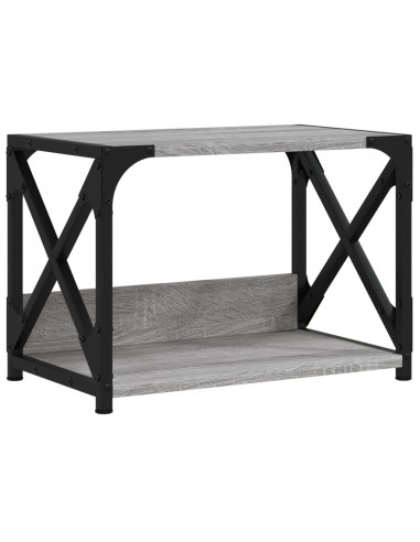 Supporto Stampante 2 Piani Grigio Sonoma 44x26x31,5 Multistrato