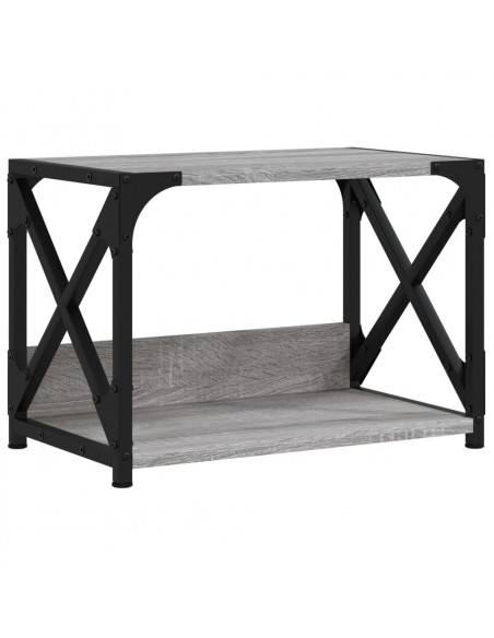 Supporto Stampante 2 Piani Grigio Sonoma 44x26x31,5 Multistrato