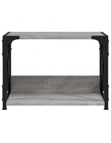 Supporto Stampante 2 Piani Grigio Sonoma 44x26x31,5 Multistrato