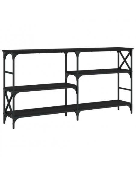 Tavolino Consolle Nero 150x29x76,5 cm in Legno Multistrato