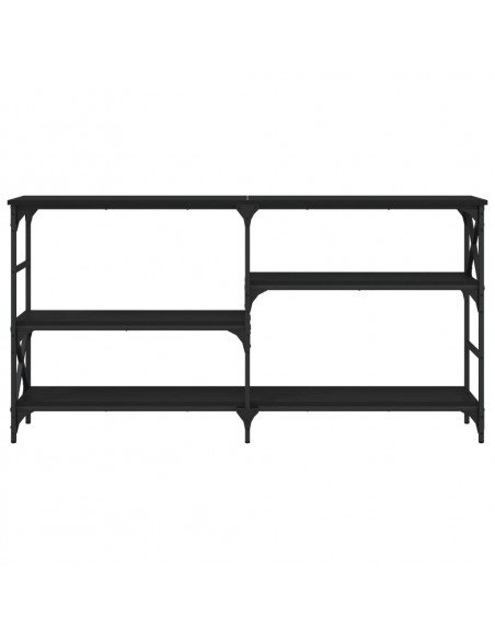 Tavolino Consolle Nero 150x29x76,5 cm in Legno Multistrato