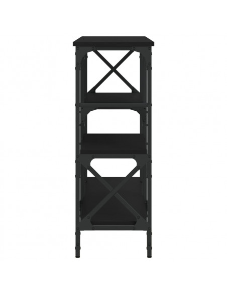 Tavolino Consolle Nero 150x29x76,5 cm in Legno Multistrato