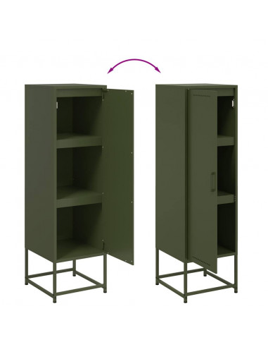 Credenza Verde Oliva 36x39x123 cm in Acciaio