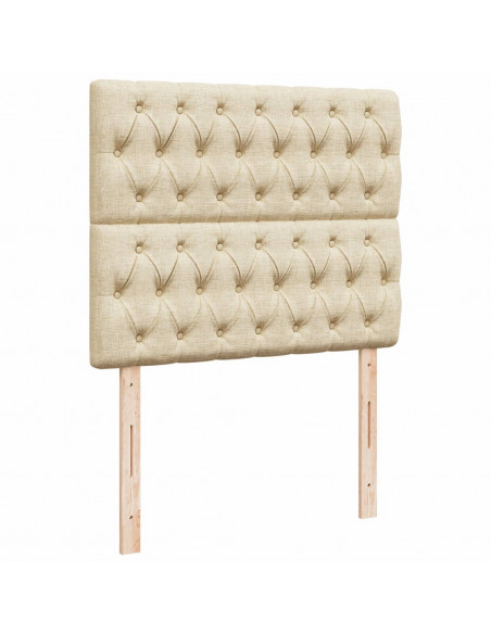 Giroletto a Molle con Materasso Crema 120x190 cm in Tessuto
