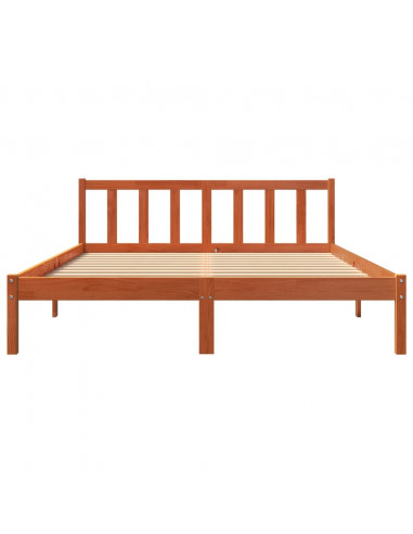 Giroletto senza Materasso Marrone Cera 150x200 cm Legno di Pino