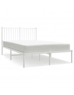 Giroletto con Testiera Metallo Bianco 120x190 cm 2