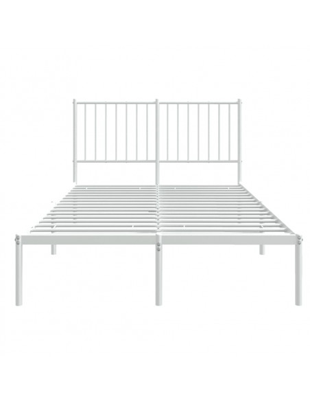 Giroletto con Testiera Metallo Bianco 120x190 cm