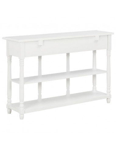 Tavolo Consolle Bianco 110x30x76 cm in Legno Multistrato