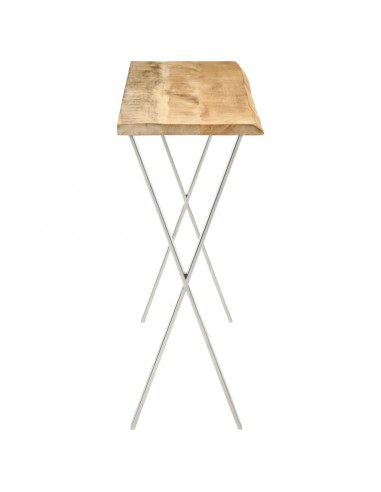Tavolo Consolle Bordi Vivi 105x33x76 cm Legno Massello di Mango