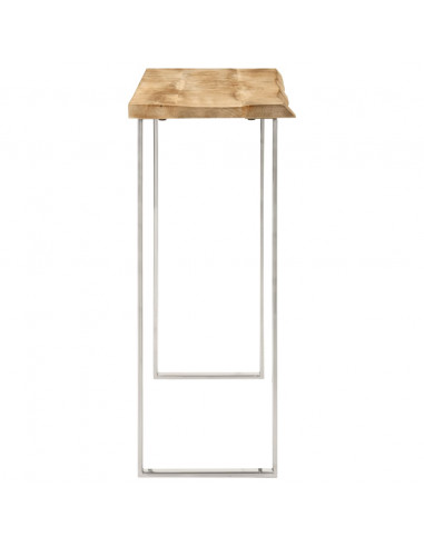 Tavolo Consolle Bordi Vivi 105x33x76 cm Legno Massello di Mango