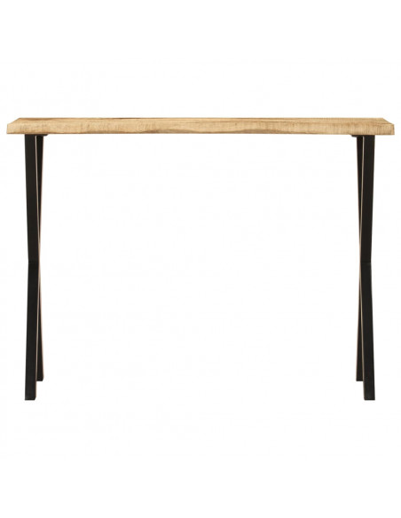 Tavolo Consolle Bordi Vivi 105x33x76 cm Legno Massello di Mango