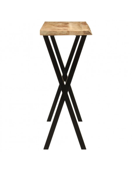 Tavolo Consolle Bordi Vivi 105x33x76 cm Legno Massello di Mango
