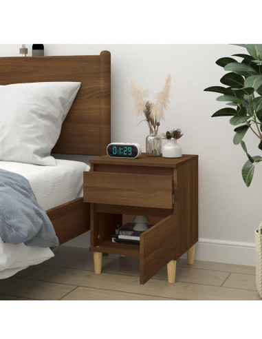 Comodino Rovere Marrone 40x35x50 cm