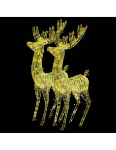 Renne di Natale XXL in Acrilico 250 LED 2 pz 180cm Bianco Caldo 2