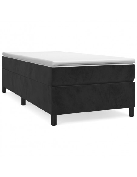 Giroletto a Molle Nero 80x200 cm in Velluto