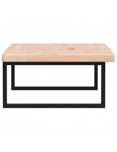 Ripiano a Parete per Lavabo in Acciaio e Massello di Rovere