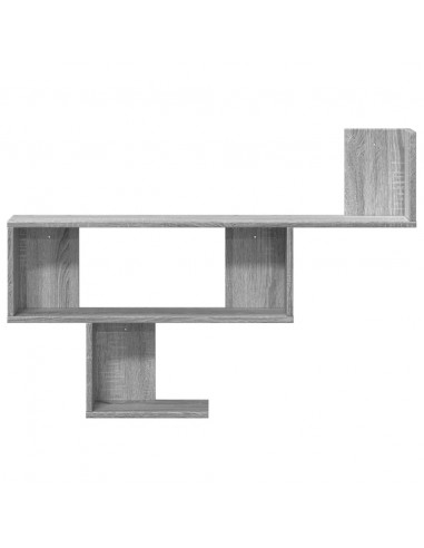 Scaffale a Muro Grigio Sonoma 100x15x70 cm in Truciolato