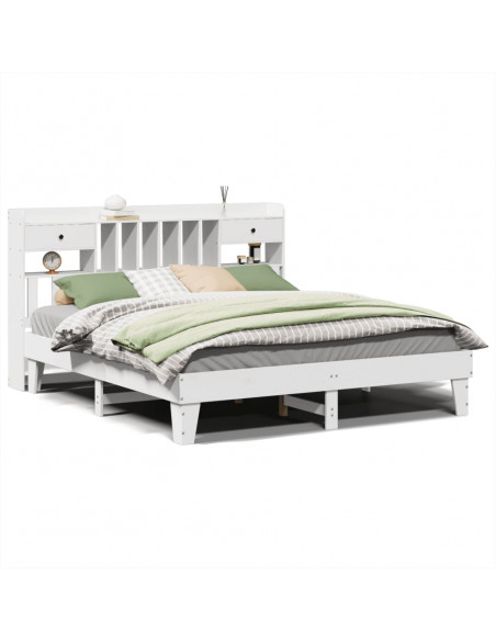 Letto senza Materasso Bianco 180x200 cm Legno Massello di Pino