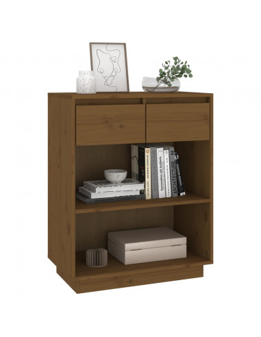 Mobile Consolle Miele 60x34x75 cm in Legno Massello di Pino