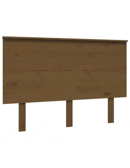 Testiera per Letto Miele 124x6x82,5cm in Legno Massello di Pino