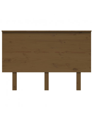 Testiera per Letto Miele 124x6x82,5cm in Legno Massello di Pino