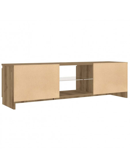 Mobile Porta TV con LED Artigianale 120x30x36 cm Multistrato