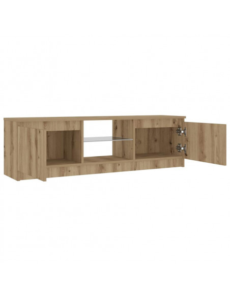 Mobile Porta TV con LED Artigianale 120x30x36 cm Multistrato