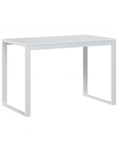 Scrivania per Computer Bianca 110x60x73 cm in Legno Multistrato